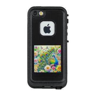 お花畑で佇む孔雀 LifeProof FRÄ’ iPhone SE/5/5sケース