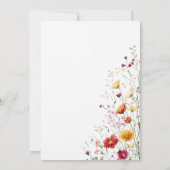 お花畑に咲く花　ベイビー シャワーパーティー 招待状 (裏面)