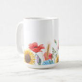 お花畑 ミックス&マッチ コーヒーマグカップ (正面左)