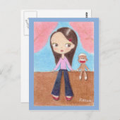 お花見さくらんぼはがき ポストカード (正面/裏面)