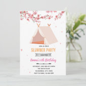 お花見のオーバーナイトバースデー招待状 招待状 (スタンド正面)