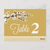 お花見の受付テーブルのナンバー札 ポストカード (裏面)