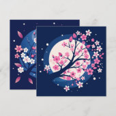 お花見の夜 招待状 (正面/裏面)