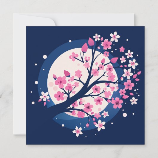 お花見の夜 招待状 (正面)