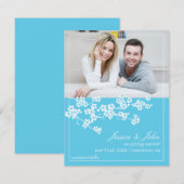 お花見の時期にお届けする美しい写真招待状 セーブザデート (正面/裏面)