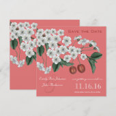 お花見の枝でお日程を保存 招待状 (正面/裏面)