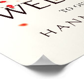 お花見の花のウェルカム結婚式看板 ポスター (角)