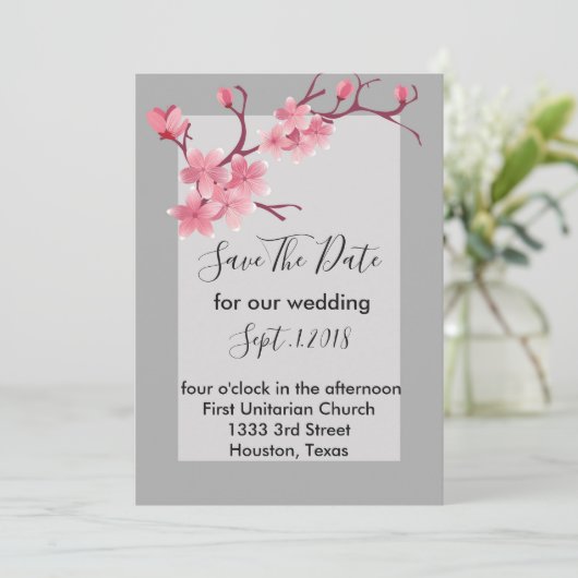 お花見の記念日 招待状 (スタンド正面)