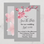 お花見の記念日 招待状 (正面/裏面)