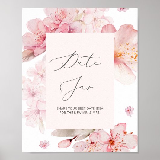 お花見デートのアイデア。デートジャーの結婚式ゲーム ポスター (正面)