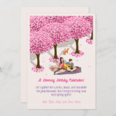 お花見バースデー 招待状 (正面/裏面)