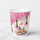 お花見ピクニック 紙コップ (裏面)