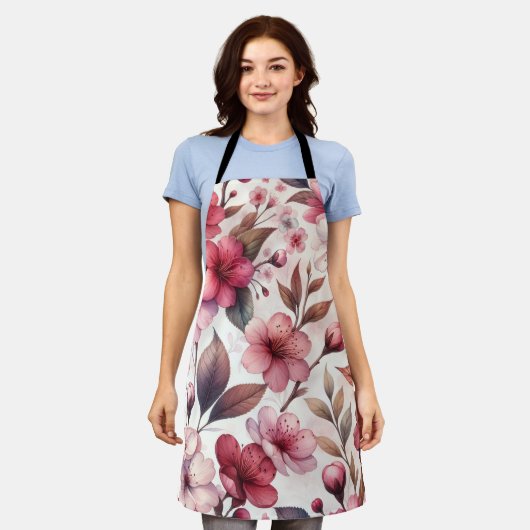 お花見 エプロン (着用した状態)