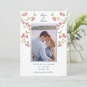 お花見 カップル フォト セーブ・ザ・デート 招待状 (スタンド正面)