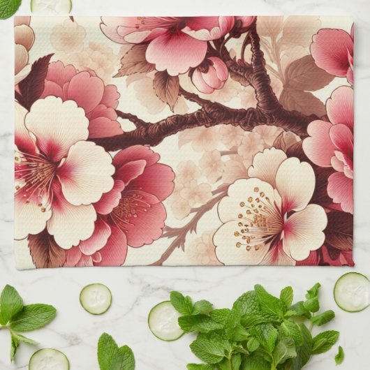 お花見 キッチンタオル (折り畳み)