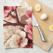 お花見 キッチンタオル (四つ折り)