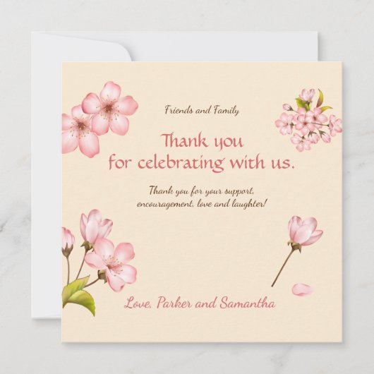 お花見 サンキューカード (正面)