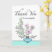 お花、悔やみや弔慰ありがとう カード (黄色い花)