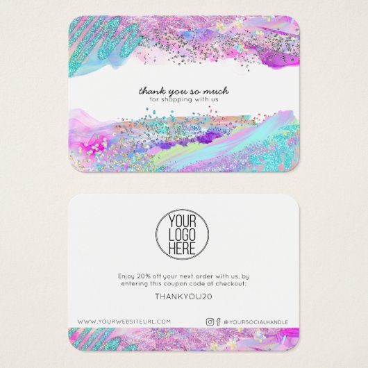 お芸術的客モダン様のロゴはこちら感謝してい (正面&裏面)