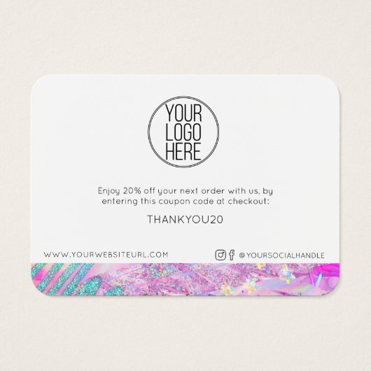 お芸術的客モダン様のロゴはこちら感謝してい (裏面)