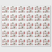 お茶おもしろいのマグカップのクリスマス ラッピングペーパー (フラット)