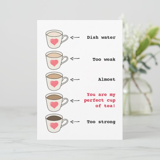 お茶おもしろい好きフラットヴァレンティスデイカード シーズンカード (スタンド正面)