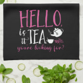 お茶おもしろい好きItお茶あなたは探してプレイド キッチンタオル (折り畳み)