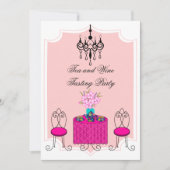 お茶お洒落とワインの試飲パーティー 招待状 (正面)