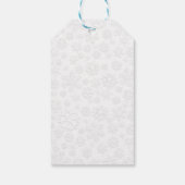 お茶お洒落の上に座ってクリスマスに楽しむ猫 ギフトタグ (裏面)