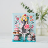 お茶お洒落の時間:紙人形ドレスアップ (スタンド正面)