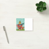 お茶お洒落飲み式クリスマスに座る猫 ポストイット (オフィス)