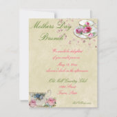 お茶かわいらし杯、母の日またはブ結婚ランチ 招待状 (正面)