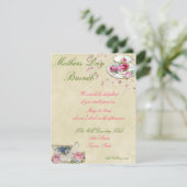 お茶かわいらし杯、母の日またはブ結婚ランチ 招待状 (スタンド正面)