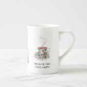 お茶がハッピースローガンを見つけるので、ヴィンテージカップバラ ボーンチャイナマグカップ (右)