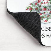 お茶がハッピースローガンを見つけるので、ヴィンテージカップバラ マウスパッド (コーナー)