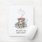 お茶がハッピースローガンを見つけるので、ヴィンテージカップバラ マウスパッド (マウス)