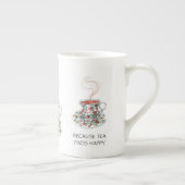 お茶が幸せなスローガンを見つけるので、ヴィンテージカップバラ ボーンチャイナマグカップ (右)