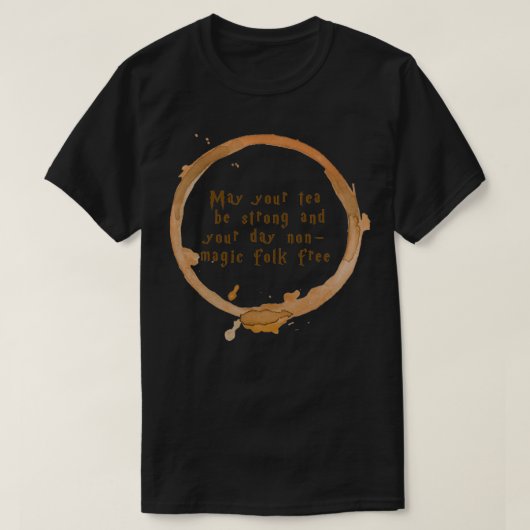 お茶が強くて非魔法フォーク Tシャツ (デザイン正面)