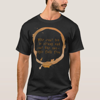お茶が強くて非魔法フォーク Tシャツ