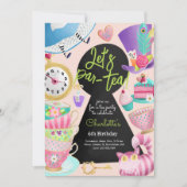 お茶しよう！お茶の誕生日 招待状 (正面)