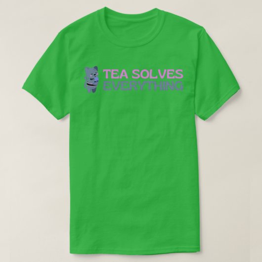 お茶ですべてを解決48 Tシャツ (デザイン正面)
