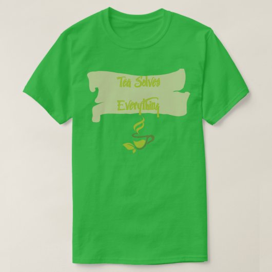 お茶ですべてを解決51 Tシャツ (デザイン正面)