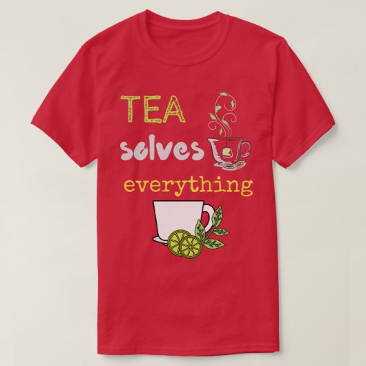 お茶で全てを解決83 Tシャツ (デザイン正面)