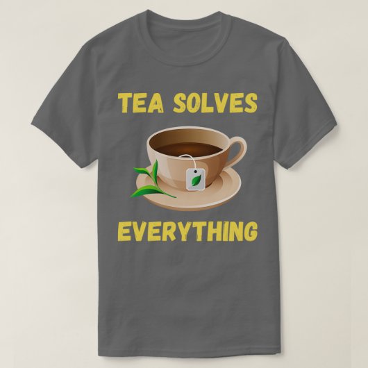 お茶で全てを解決84 Tシャツ (デザイン正面)