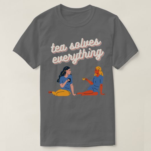 お茶で全てを解決9 Tシャツ (デザイン正面)