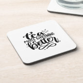 お茶で引用文が向上 コースター (左側)