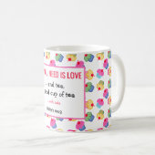 お茶とケーキだけおもしろいだパーソナライズされた コーヒーマグカップ (正面右)