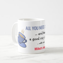 お茶とケーキだけお名前 コーヒーマグカップ