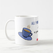 お茶とケーキだけお名前 コーヒーマグカップ (左)