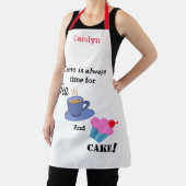 お茶とケーキの時間が常にあるパーソナライズされた エプロン (インサイチュ)